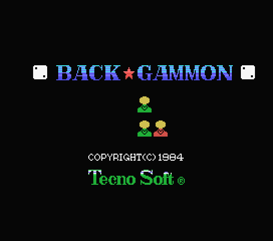 Backgammon back cover for MSX